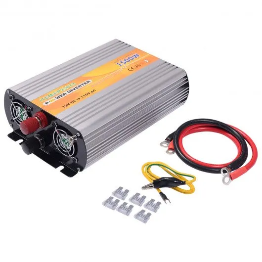 1500W 12V DC TO 110V AC Automotive Power Inverter