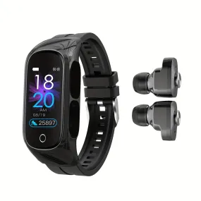 2 In 1 Smartwatch With Earbuds, Fitness Tracker for Women & Men