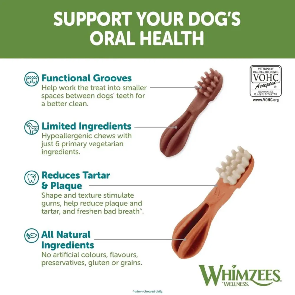 $2 OFF: Whimzees Toothbrush Grain-Free Dental Dog Treats Trial Pack 210g