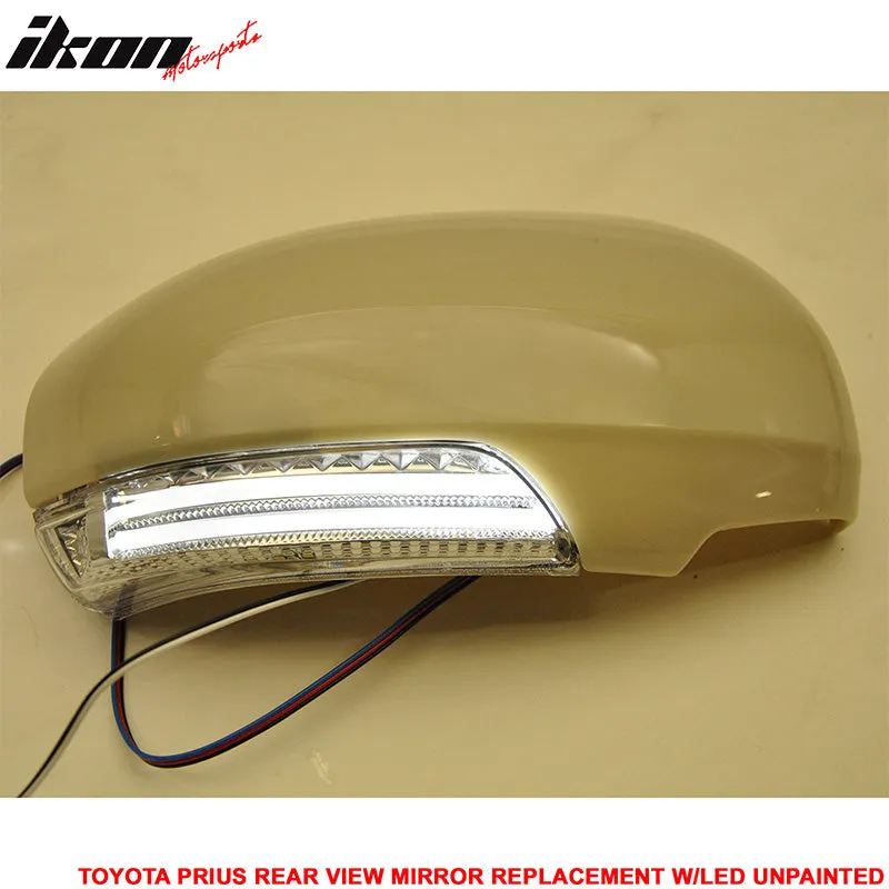 2010-2015 Toyota Prius Side Mirror Outer Shell CCFL Turn Signal