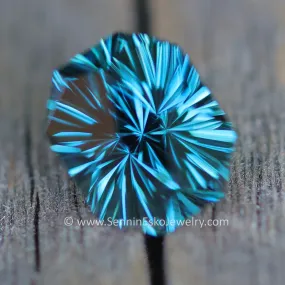 2.2 Carat Green/Blue Sapphire Octagon -  7.6x6.2mm - Galaxy Cut