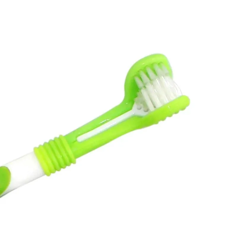 2pcs Super Soft 3 Sided Pet Toothbrush Dog Teeth Brush