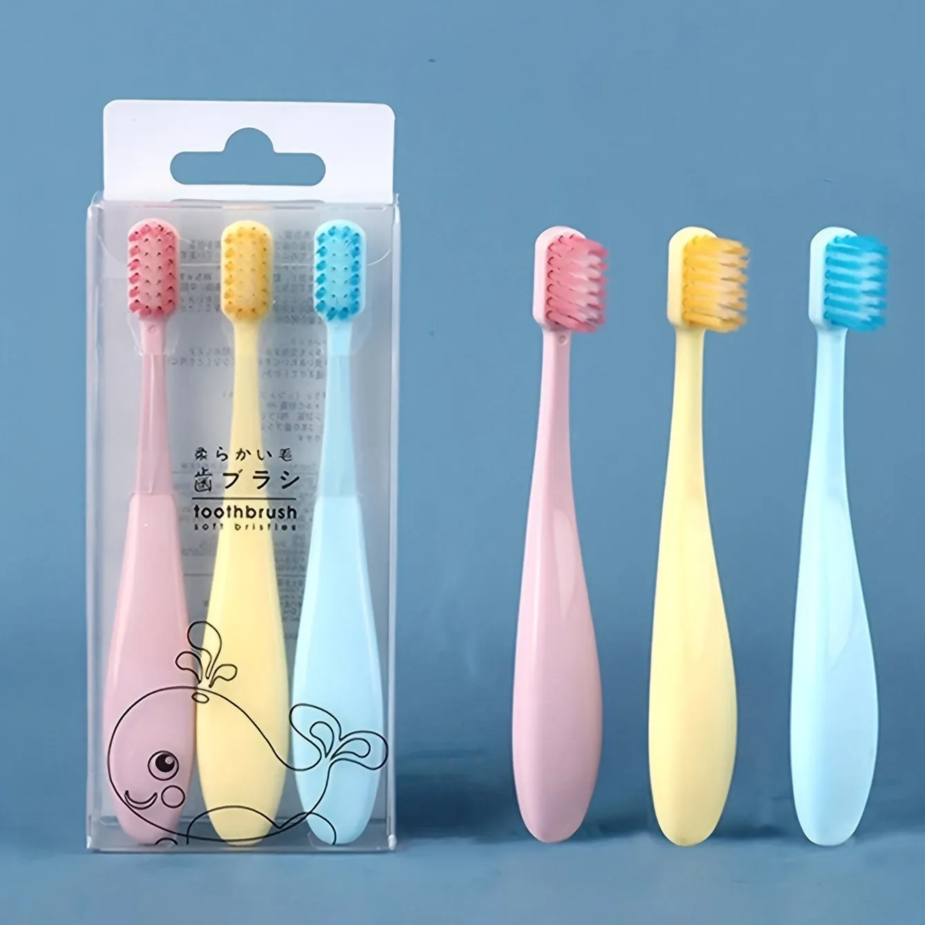 3Pack Soft Bristle Manual Toothbrushes for Daily Oral Care