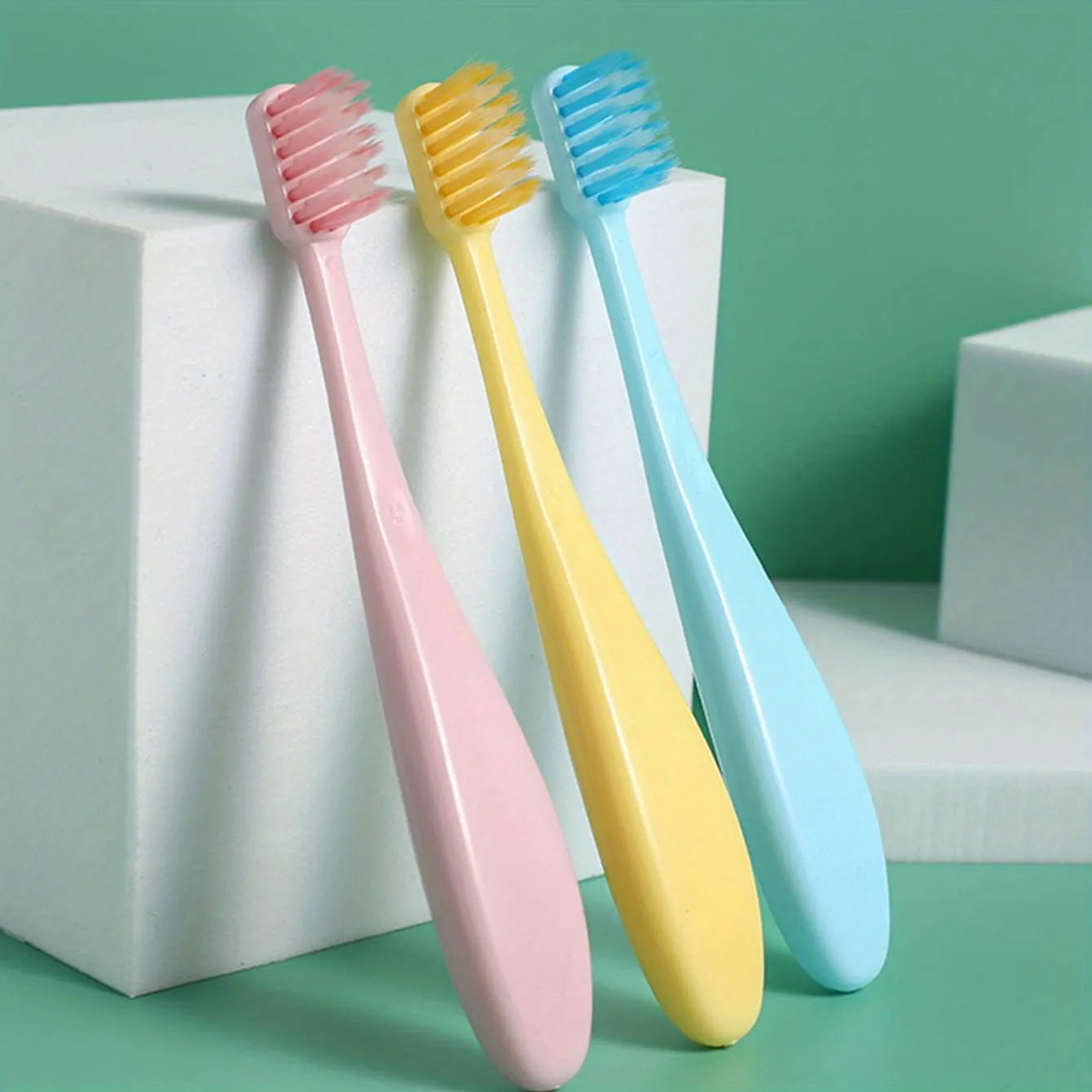 3Pack Soft Bristle Manual Toothbrushes for Daily Oral Care