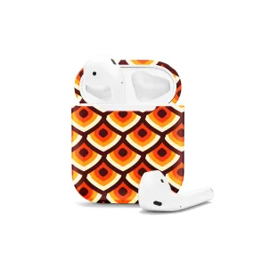 Abstract Brown Orange Retro Mosaic AirPods Case AirPods Pro AirPods Pro 2 AirPods 3 AirPods 2 Glossy 1394