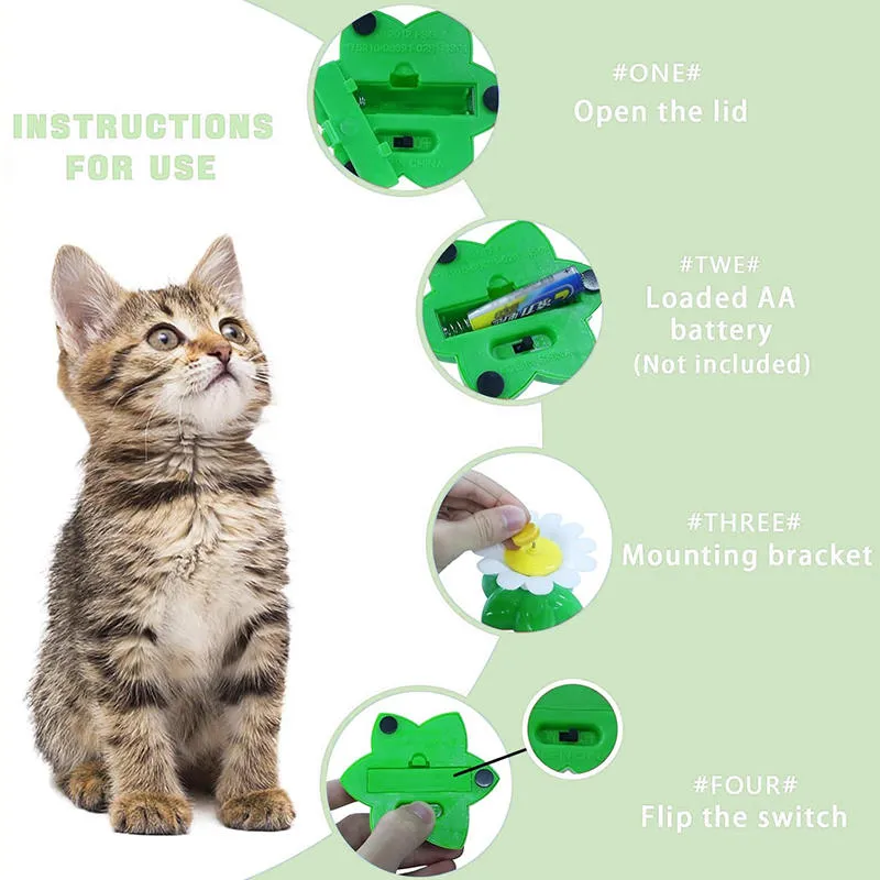 Aiitle Electric Rotating Bird & Butterfly Teasing Cat Toy