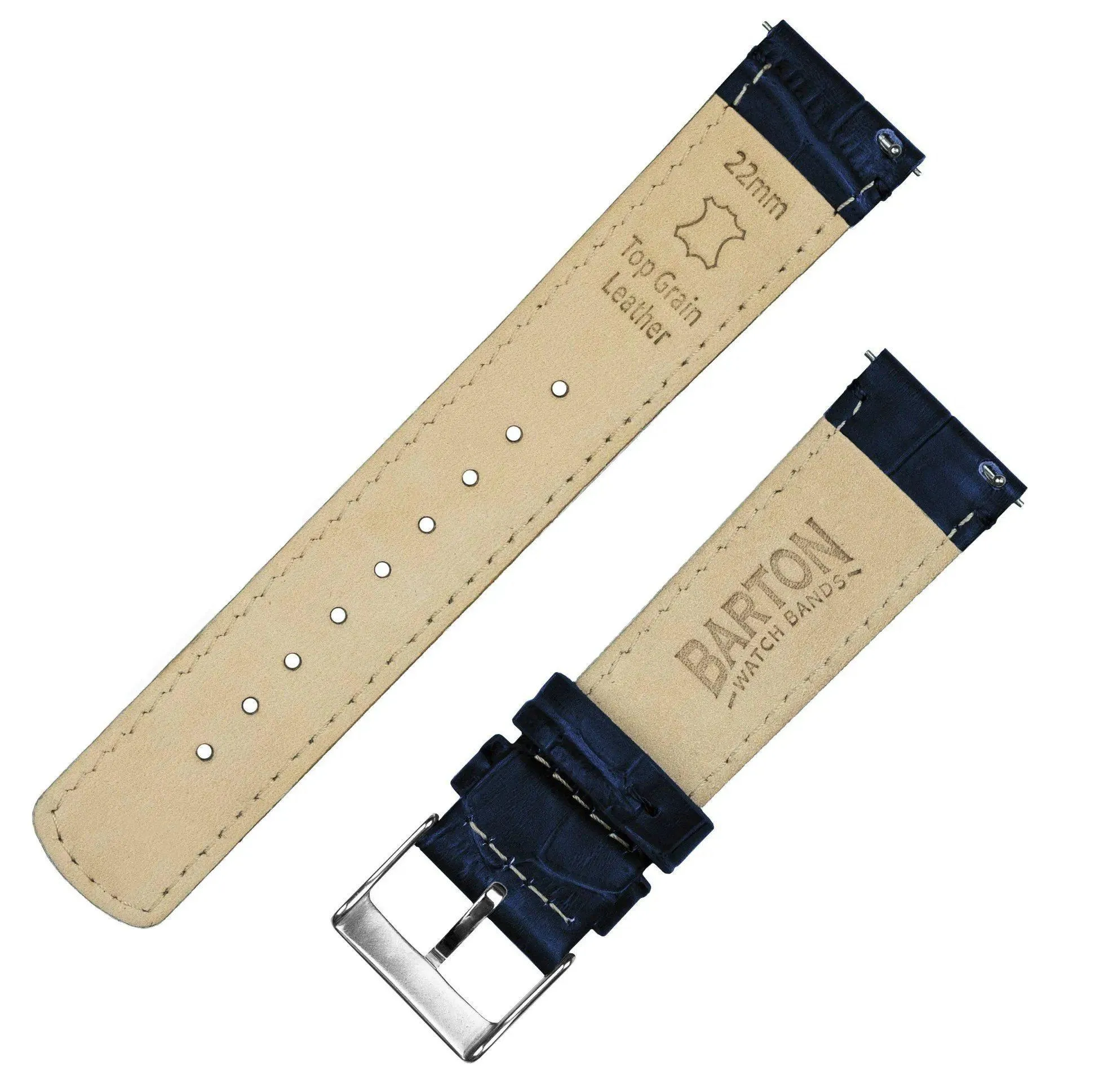 Amazfit Bip | Navy Blue Alligator Grain Leather by Barton Watch Bands