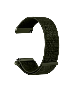 Army Green Nylon WatchBand for Samsung/OnePlus/Fitbit Smartwatches (20mm)