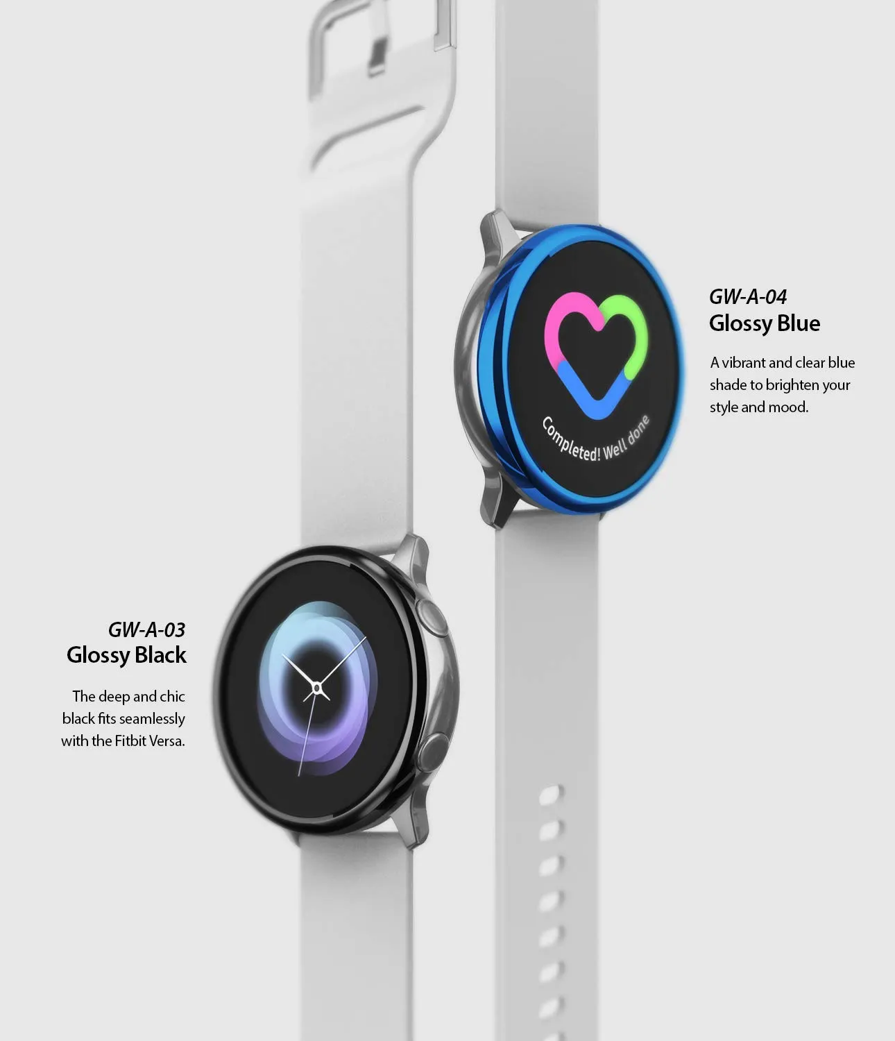 Bezel Styling Cover for Galaxy Watch Active (2019) - Glossy Blue [Stainless Steel]