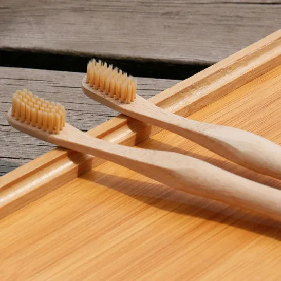 Biodegradable Natural Bamboo Wave Brush Soft Toothbrush