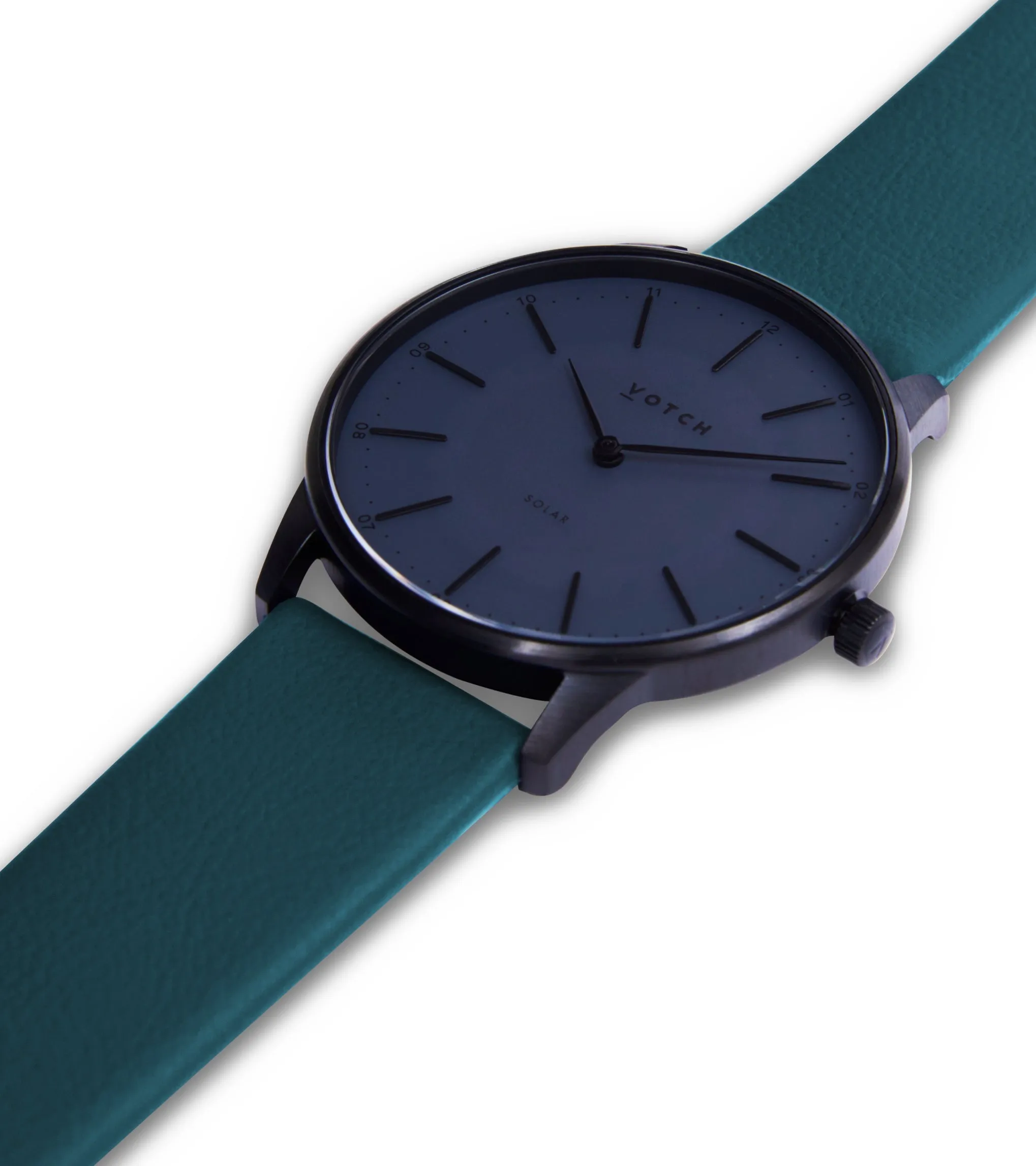 Black & Gun Metal with Forest Green Watch | Solar Classic