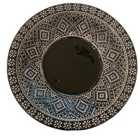 Black and Tan Charger Plate