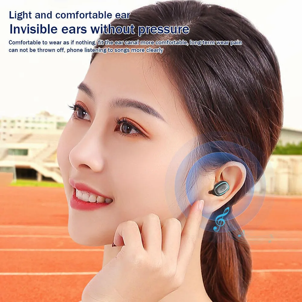 Bluetooth 5.1 Mini TWS Earbuds True Wireless Headphones Touch Control Sport Headset In-ear Earphones with Mic Charging Case Battery Digital Display