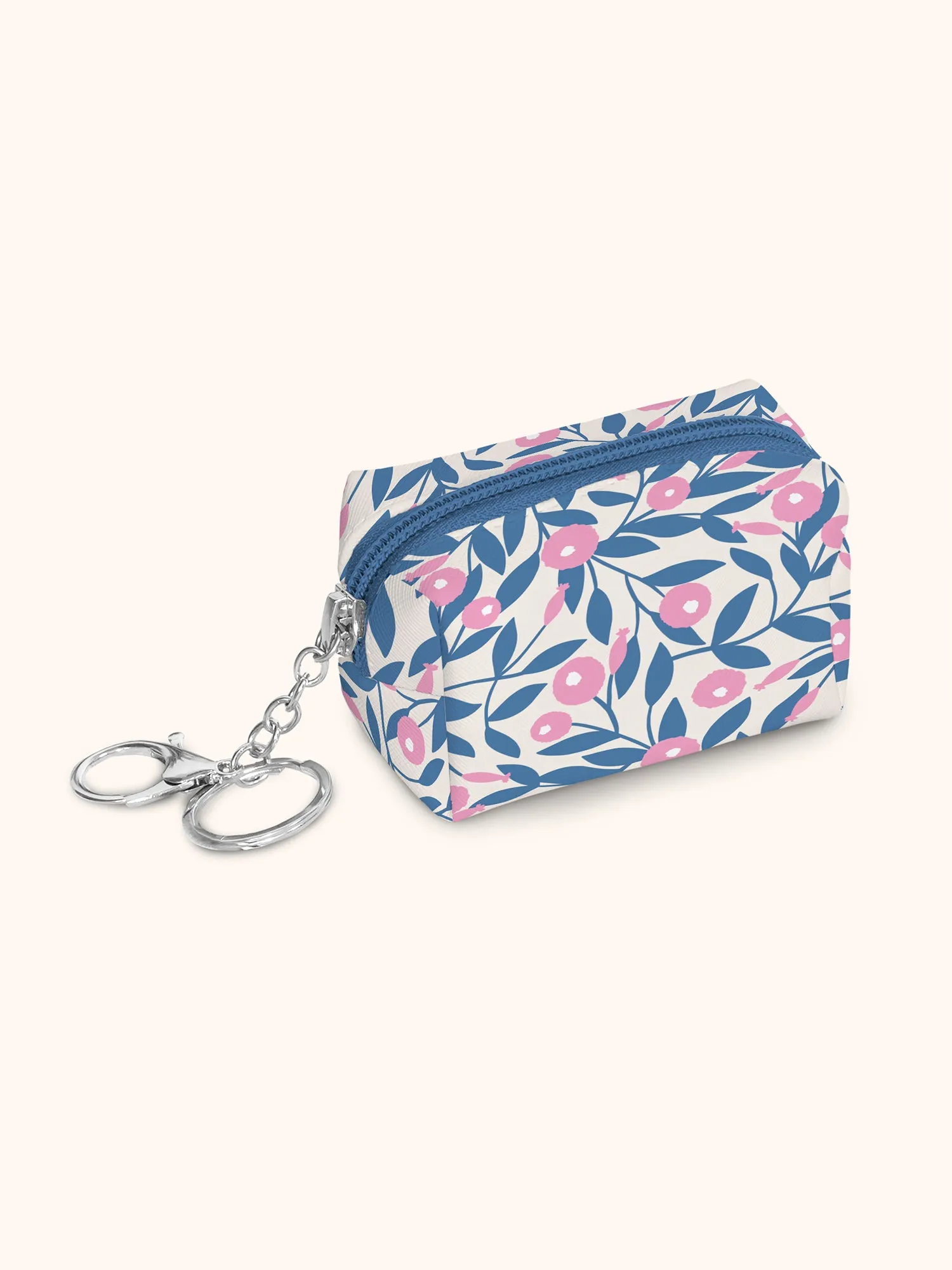 Blushing Dahlias Key Chain Pouch