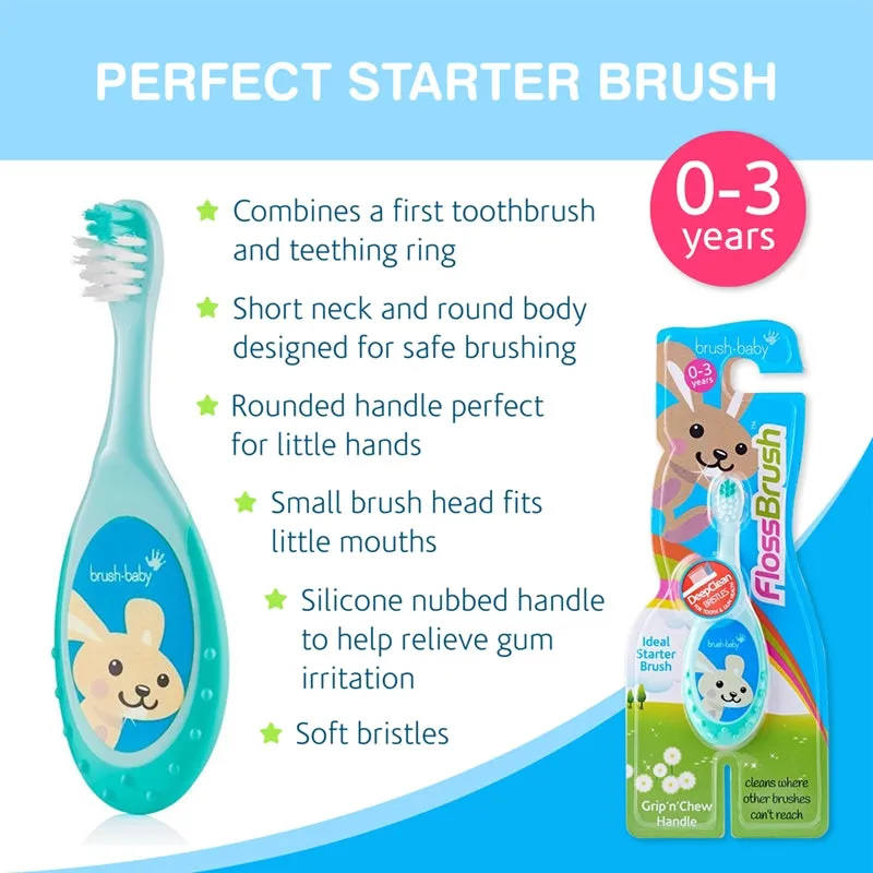 Brush-baby FlossBrush 0-3 yrs (Teal)