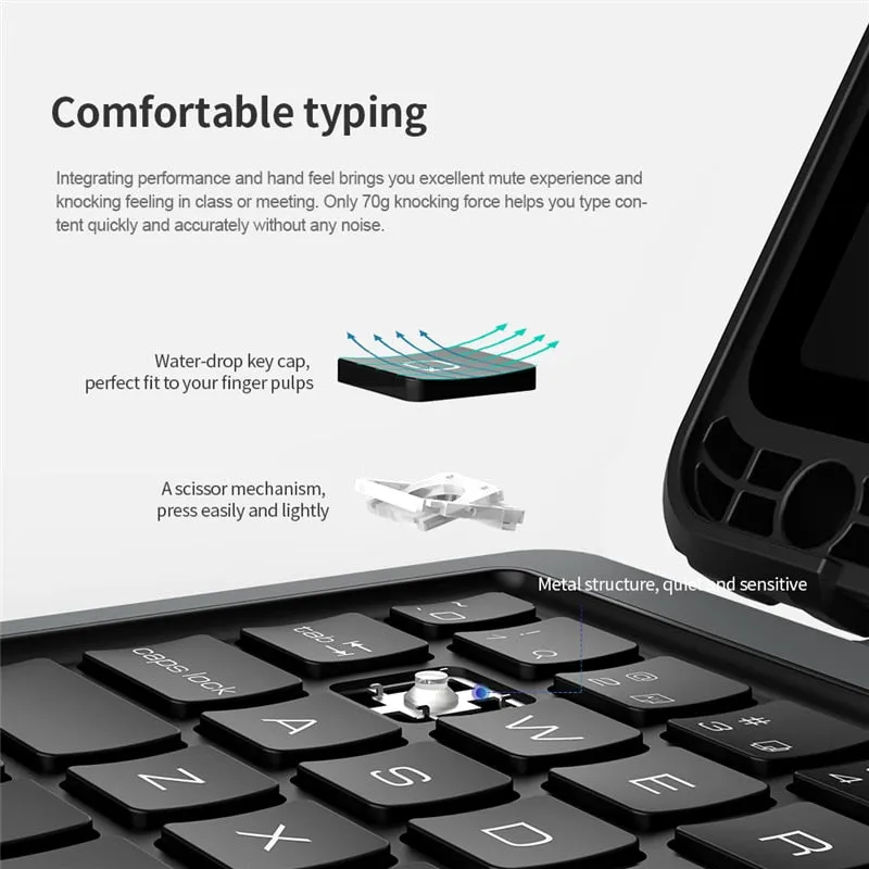 Bumper Combo Bluetooth Keyboard Case For Tab S8 Plus S7 Plus S7 FE Touch Pad