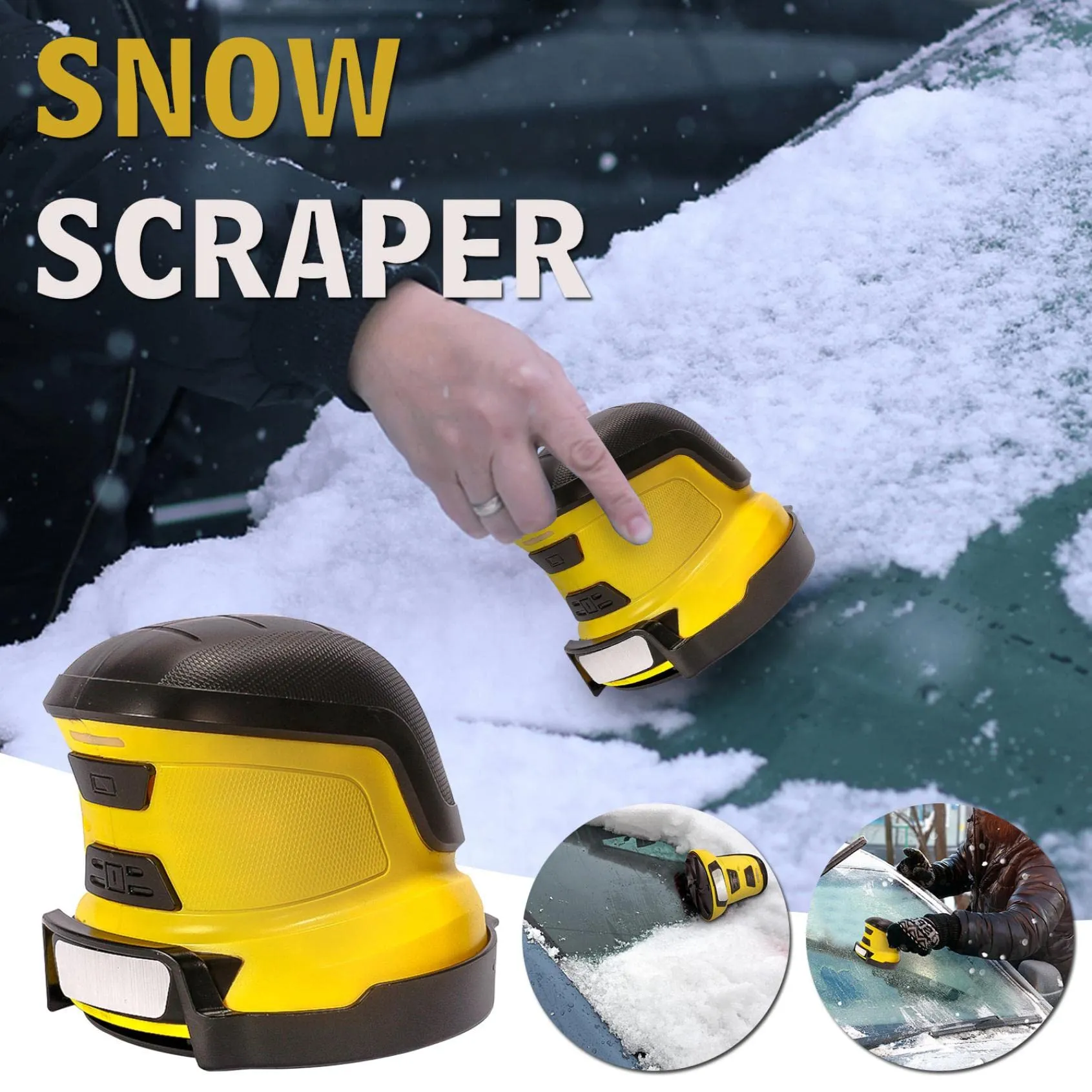 Car Electric Ice Scraper Winter Auto Window Snow Shovel Windshield Defrosting