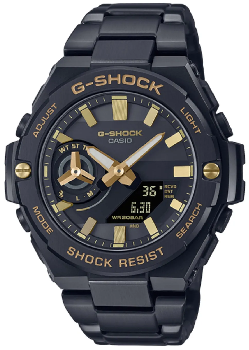 Casio G-shock G-steel GST-B500BD-1A9 Solar Digital Analog Stainless Steel Strap Watch for Men