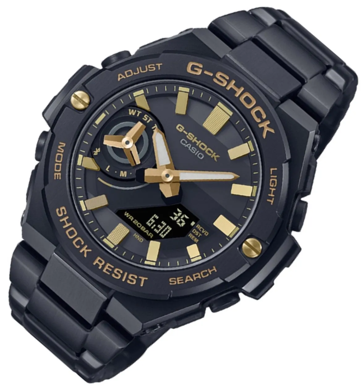 Casio G-shock G-steel GST-B500BD-1A9 Solar Digital Analog Stainless Steel Strap Watch for Men