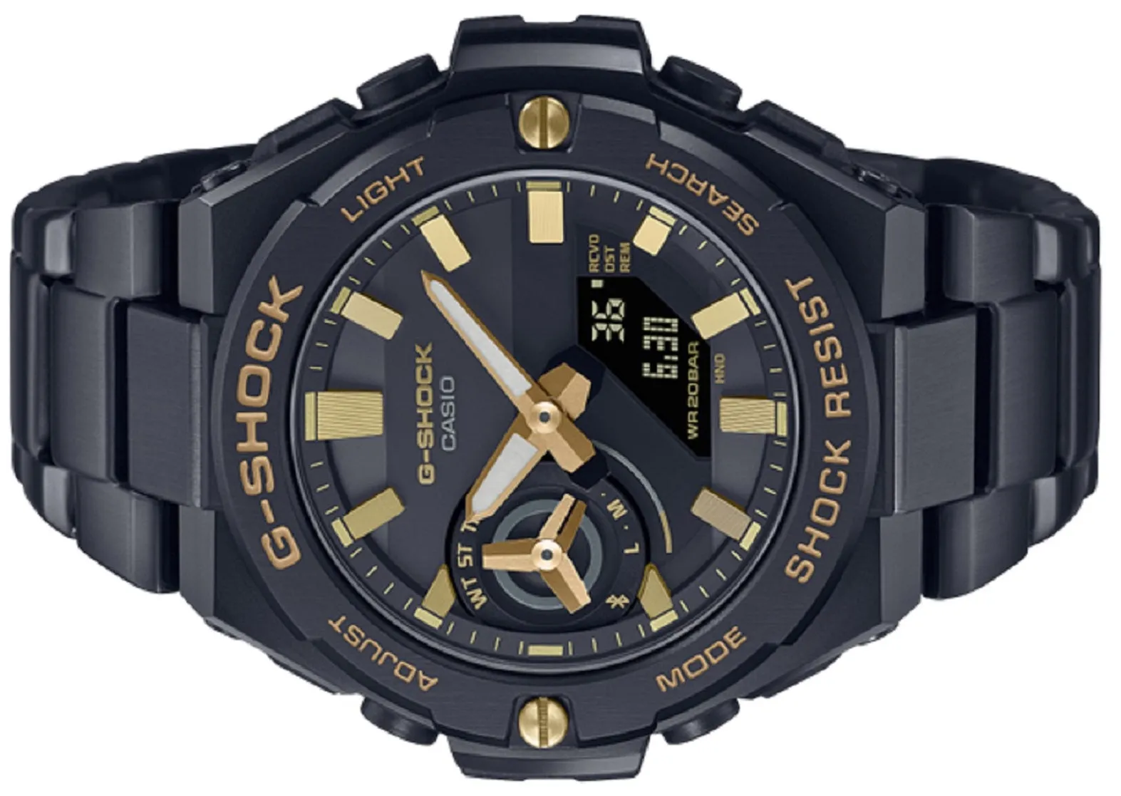 Casio G-shock G-steel GST-B500BD-1A9 Solar Digital Analog Stainless Steel Strap Watch for Men