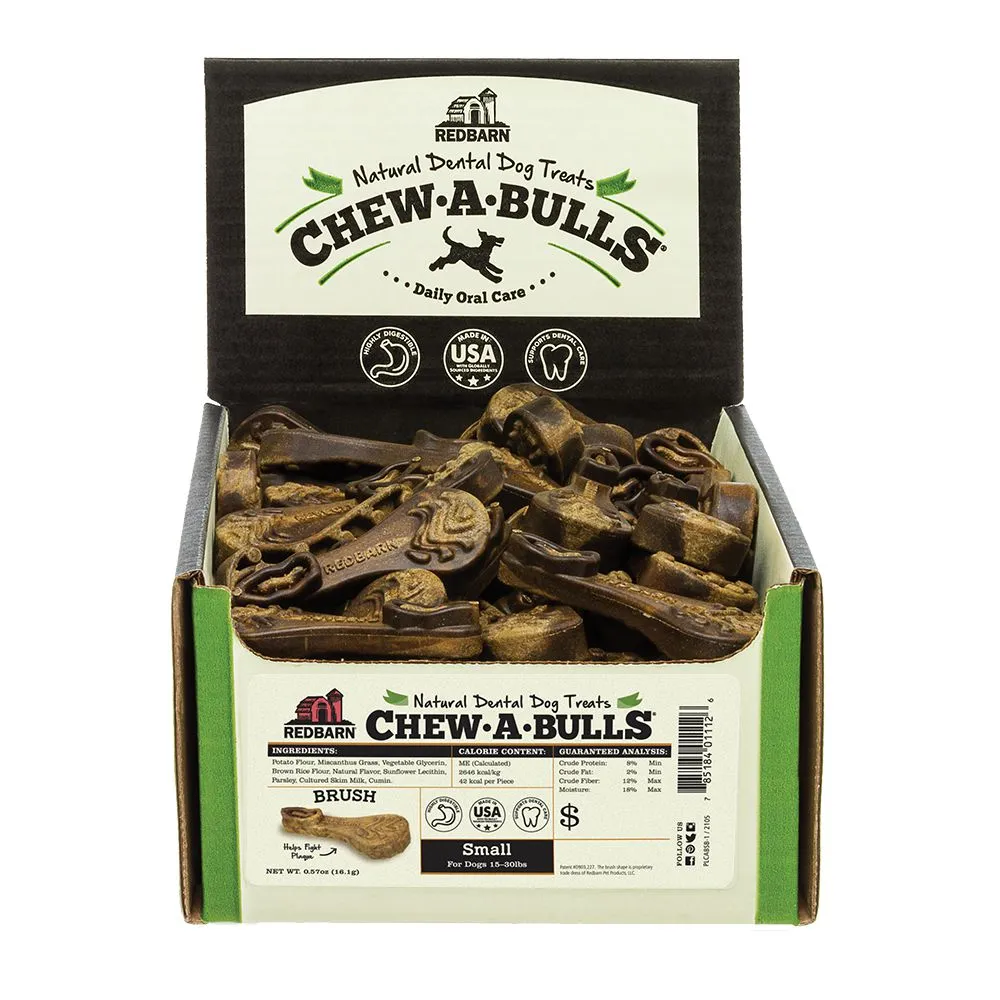 Chew-A-Bulls Brush Dog Chews - Small