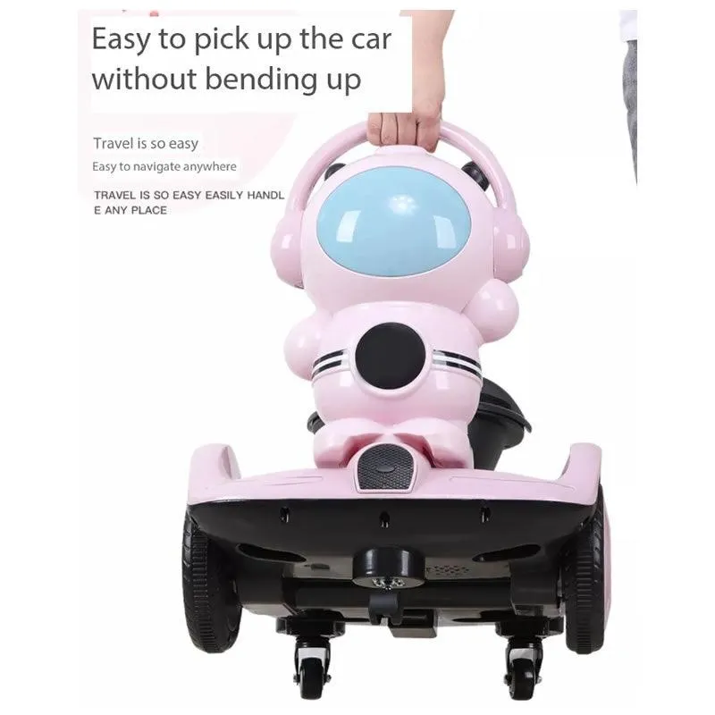 Children's Electric 360-Degree Rotating Spaceship Bug Motorcycle MC-57 PINK