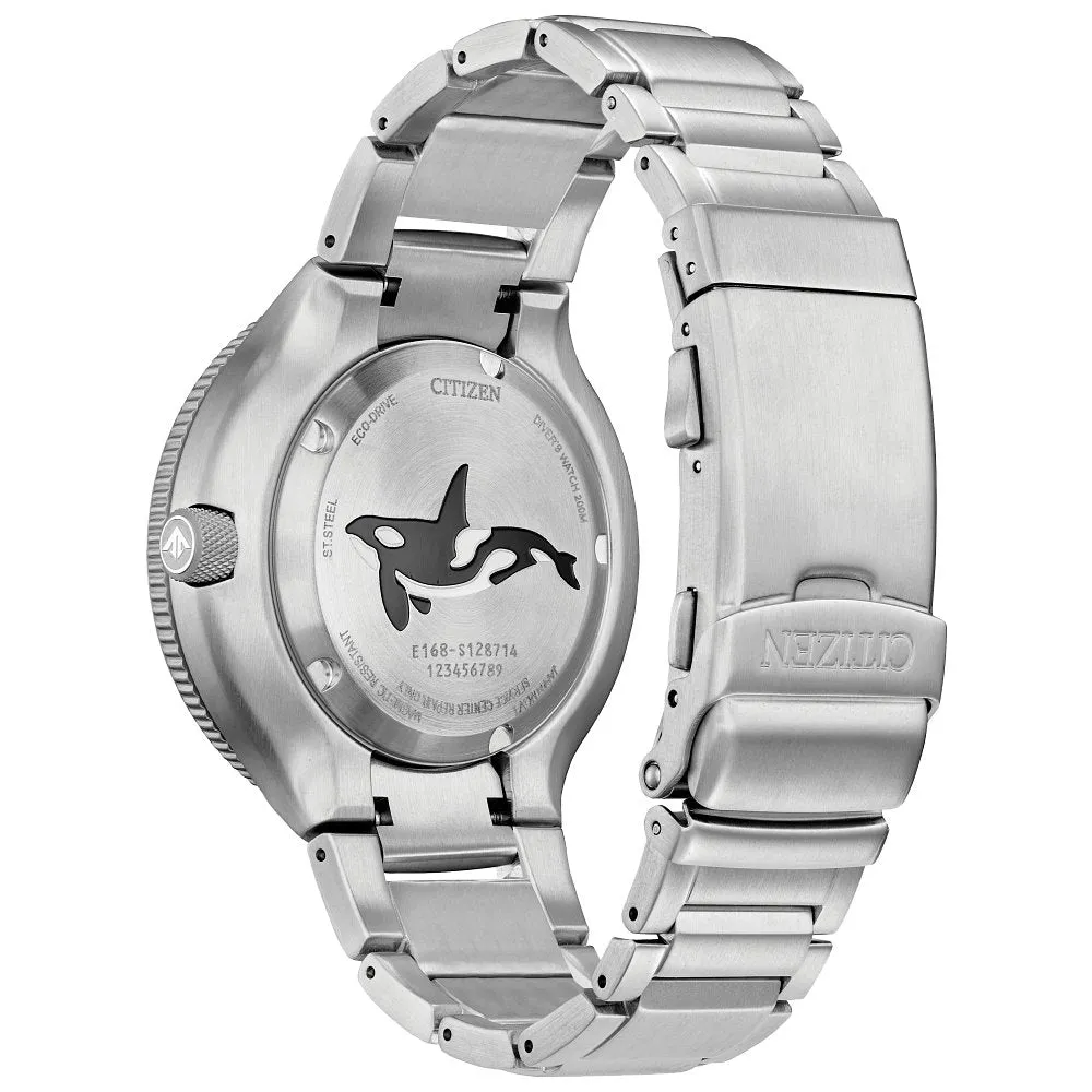 CITIZEN Eco-Drive Promaster Eco Orca Mens Stainless Steel