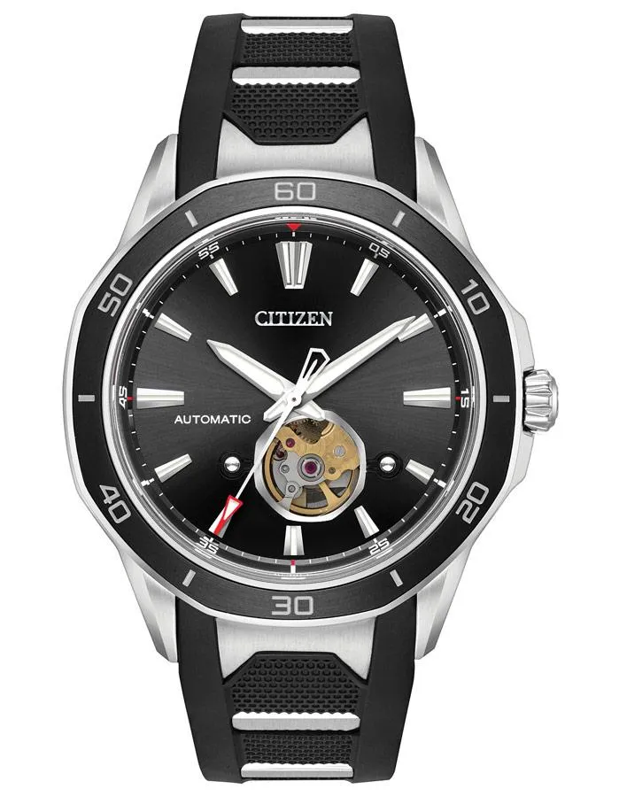 Citizen Mens Signature Automatic Octavia Watch - Black Dial - Strap - 100m