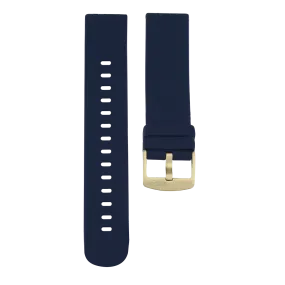 Dark blue OOZOO rubber strap with gold clasp