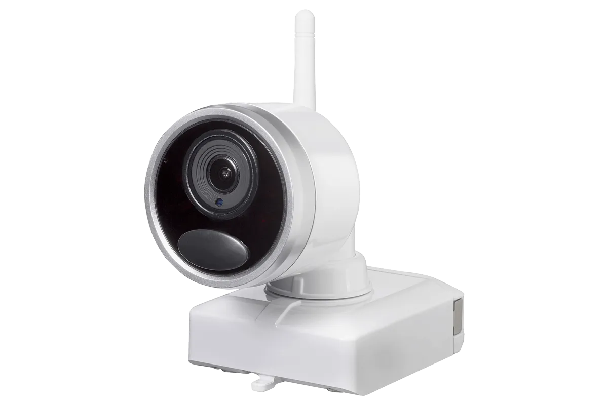 DEAL OF THE DAY! 1080p Wire Free Camera System with Four Battery-Powered White Cameras, 65ft Night Vision, Two-Way Audio