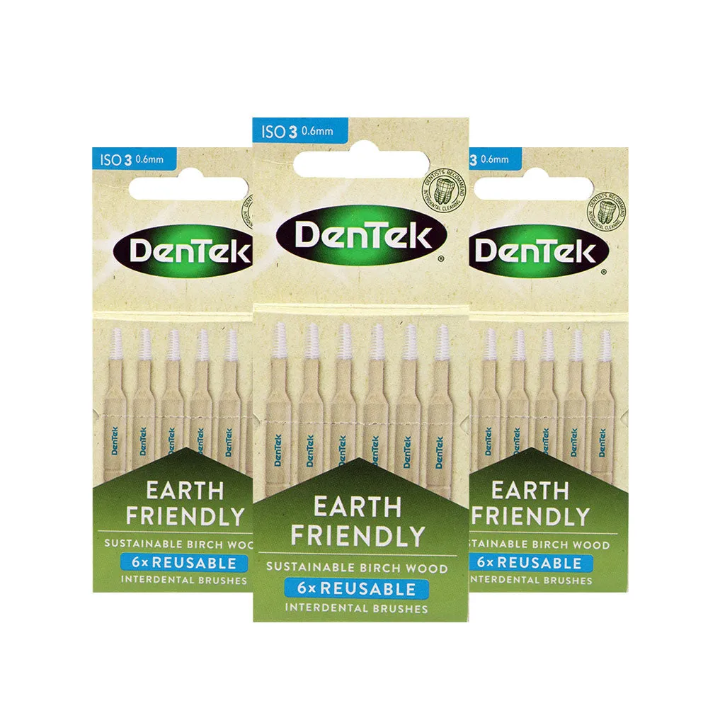 DenTek Earth Friendly Birch Wood Interdental Brush 0.6mm