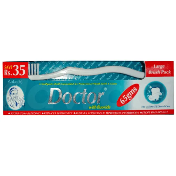 DOCTOR FLUORIDE TOOTH PASTE BIG SAVER WITH BRUSH 220GM