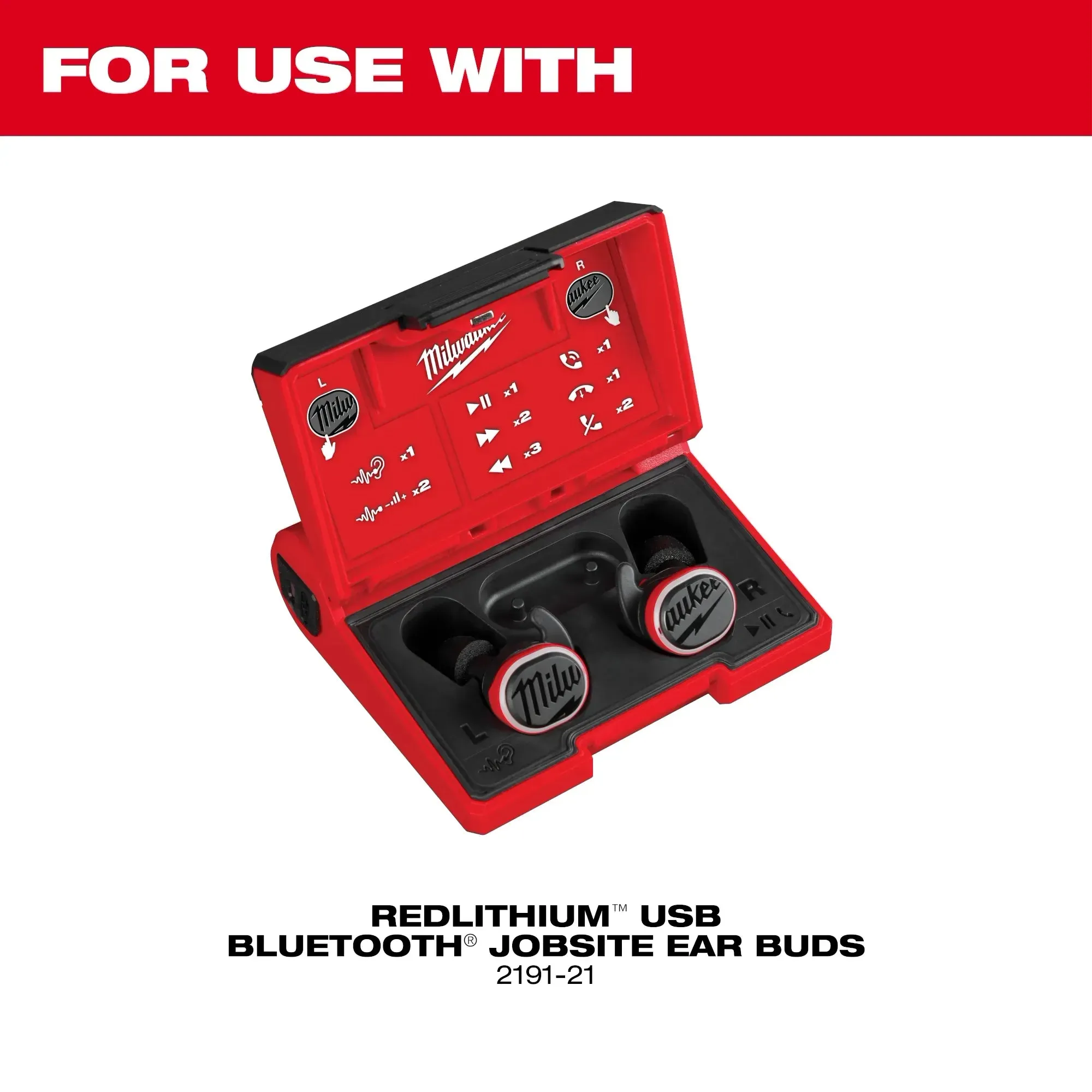 Earbud Tips - Milwaukee Jobsite Ear Buds Ear Tip Kits, 49-16-01