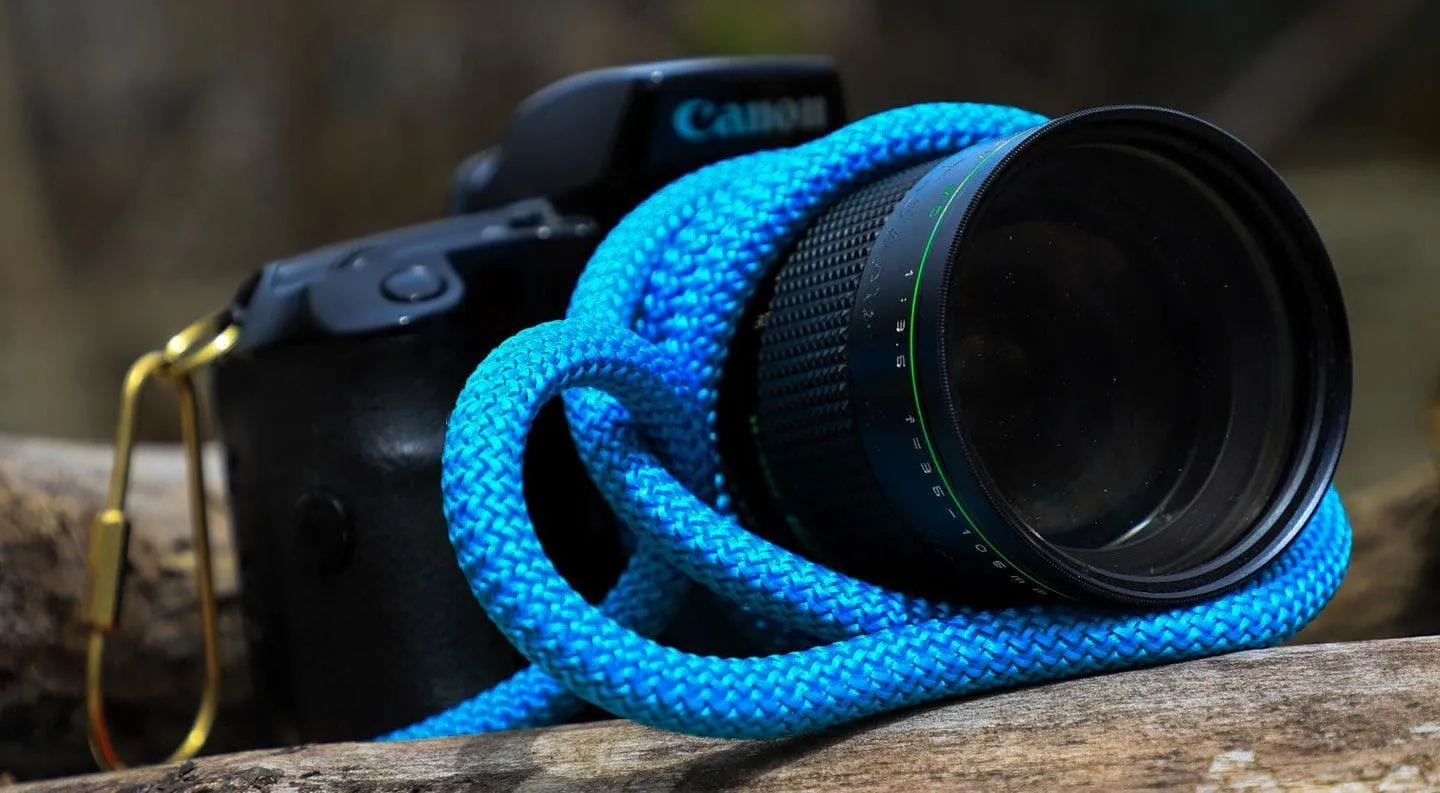 Electric Blue Acrylic Camera Strap