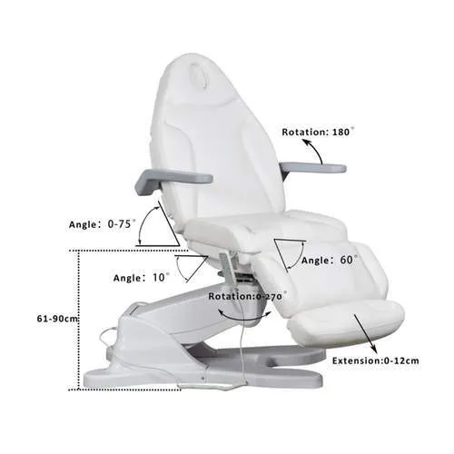 Electric Facial Bed Rotating Aesthetic Spa Cosmetic Chair with Paper Roller G904