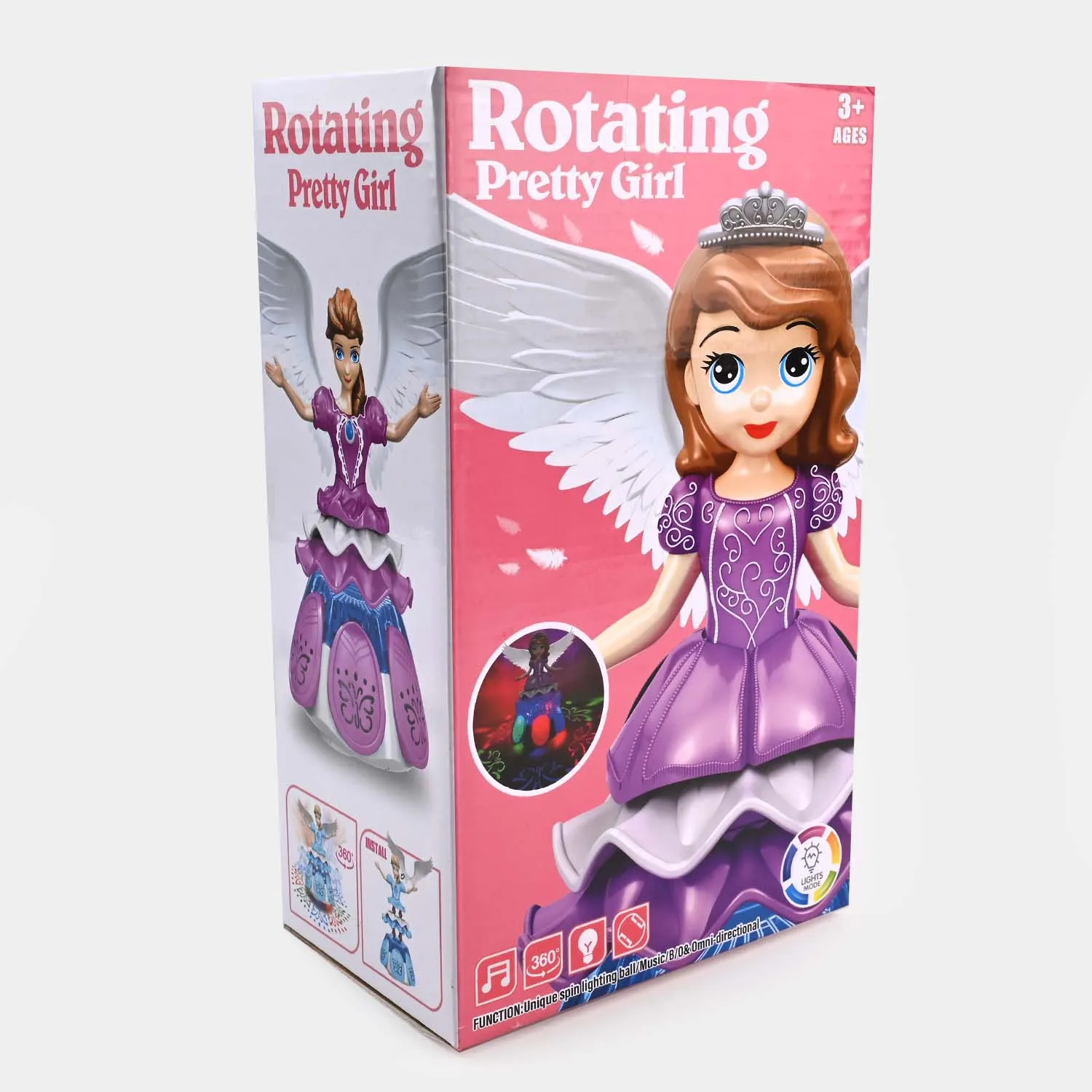 Electric Rotating Pretty Girl With Light & Music Toy