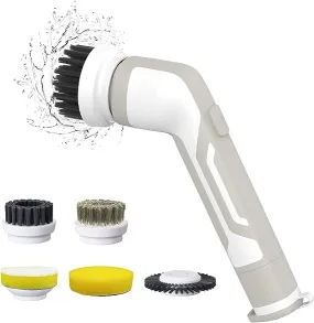 Electric Spin Scrubber, Electric Cleaning Brush with 3 Brush Heads, Rechargeable Scrub Brush