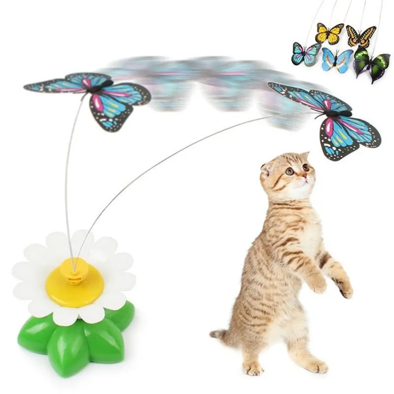 Endless Fun: Electric Rotating Butterfly Cat Toy!