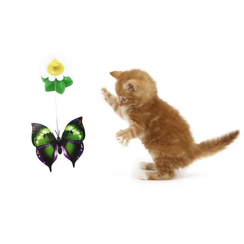 Endless Fun: Electric Rotating Butterfly Cat Toy!