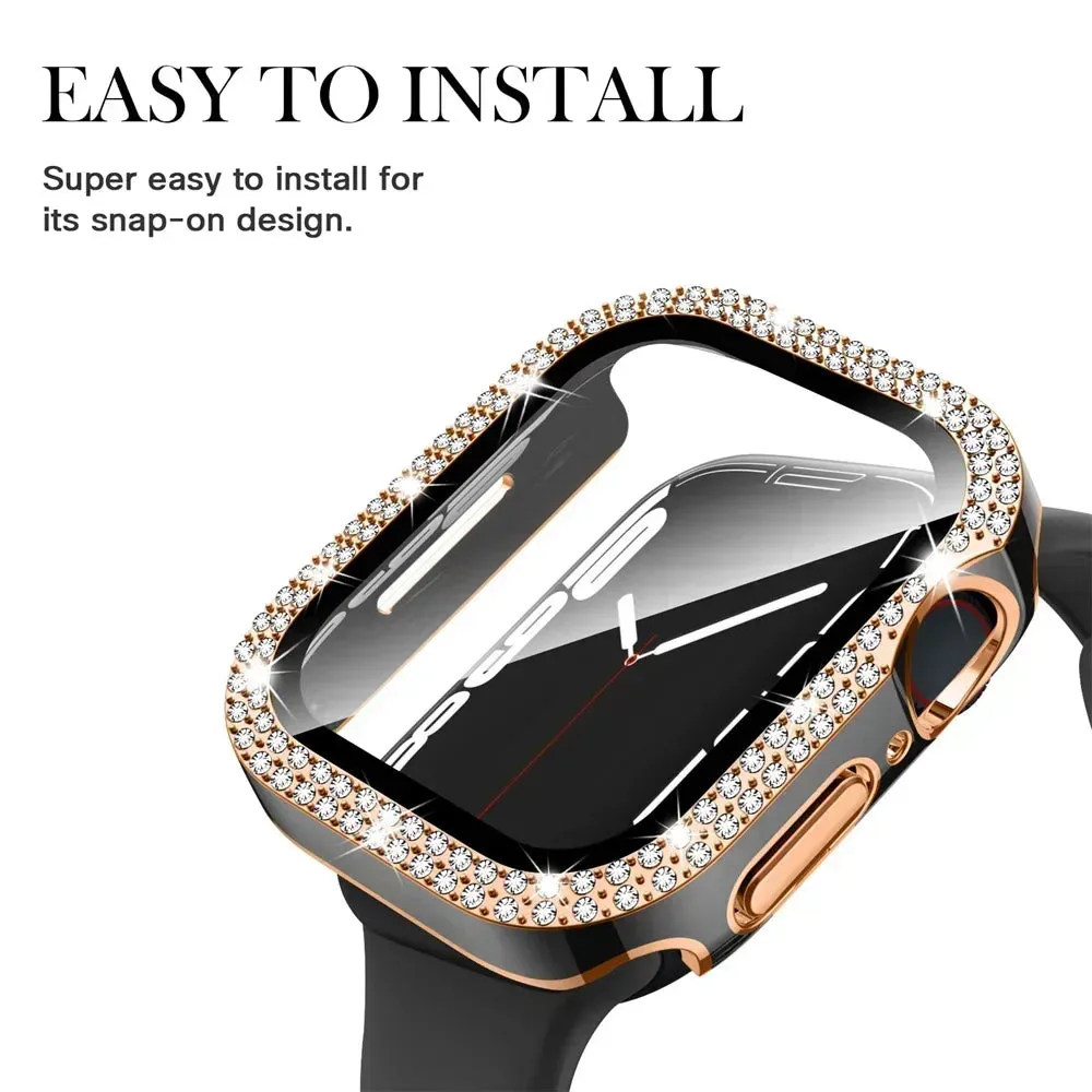 Entronix Apple Watch Series Ultra, 49mm Case - Built-In Screen Protector & Rhinestone Diamonds,