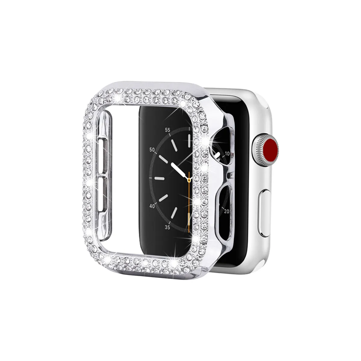 Entronix Apple Watch Series Ultra, 49mm Case - Built-In Screen Protector & Rhinestone Diamonds,