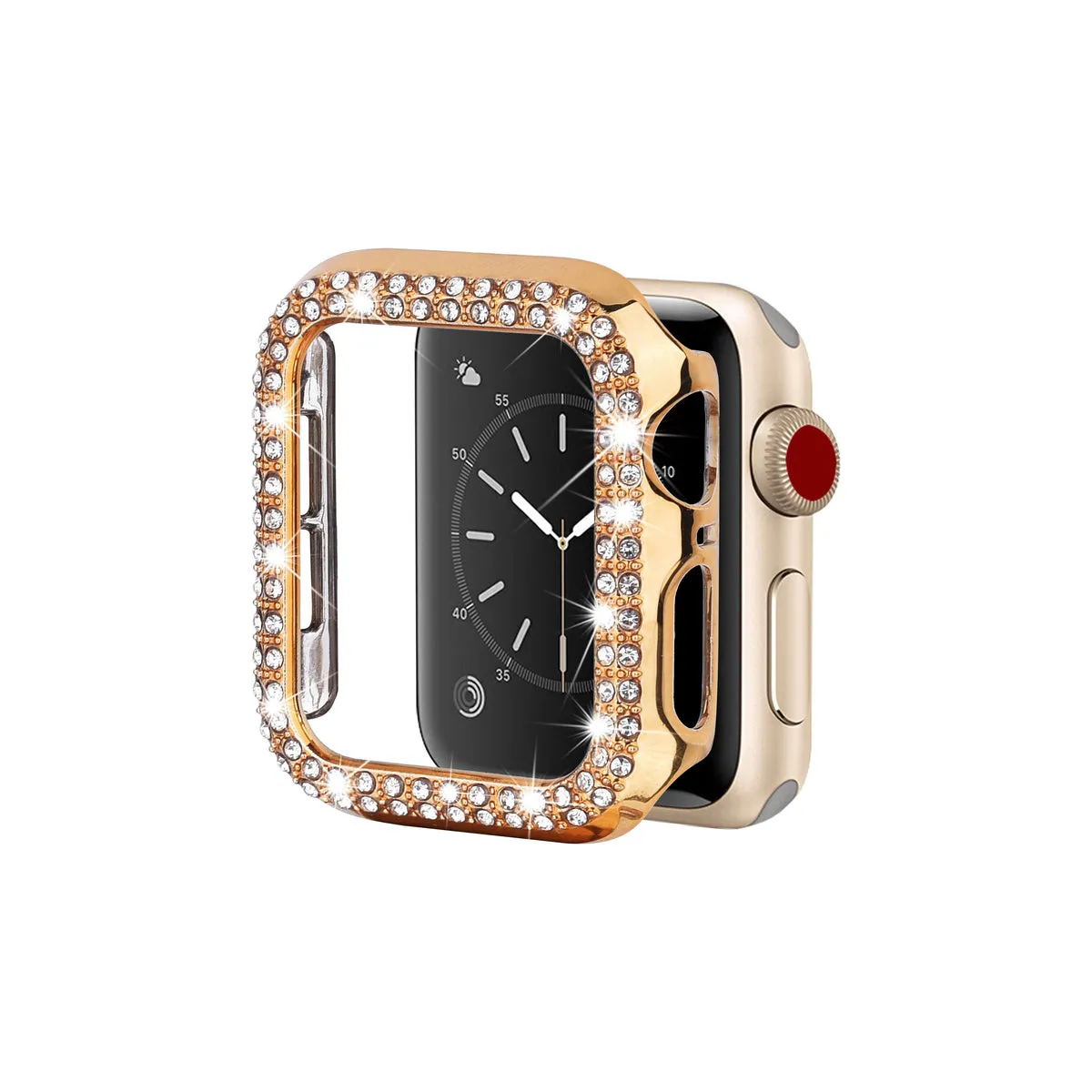 Entronix Apple Watch Series Ultra, 49mm Case - Built-In Screen Protector & Rhinestone Diamonds,