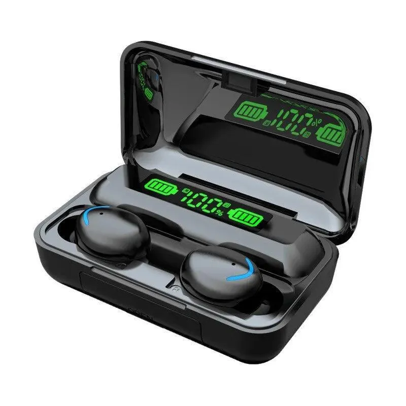 F9 Waterproof Bluetooth Earbuds with HD Calling & LED Battery Display