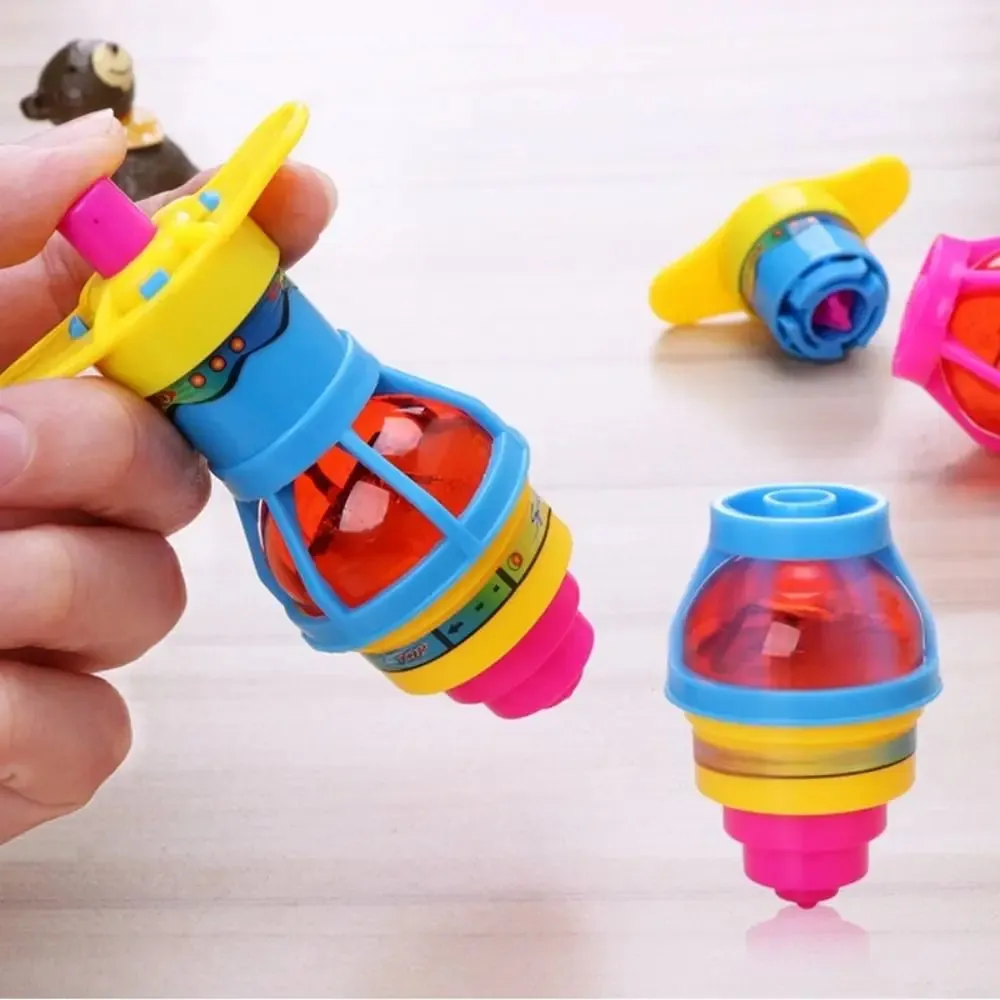 Flashing Light Electric Gyro Launcher Toy - 5 Random Color Set