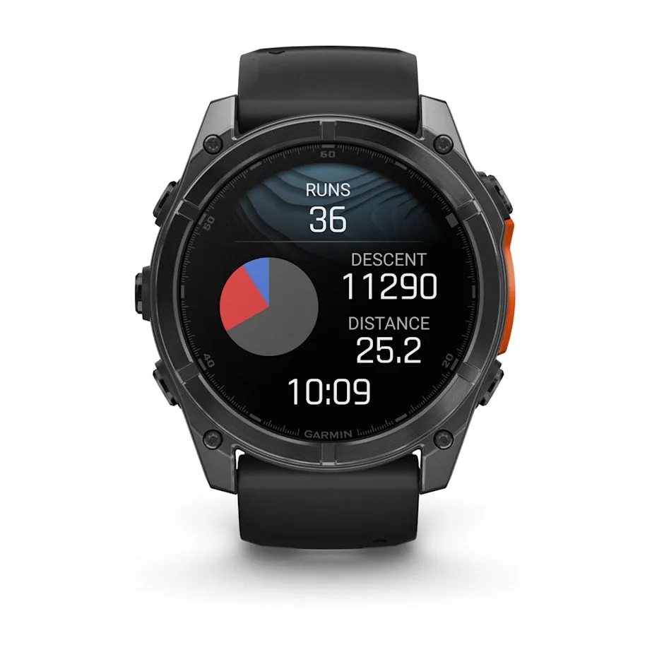 fēnix® 8 – 51 mm | AMOLED - Slate Grey with Black Silicone Band