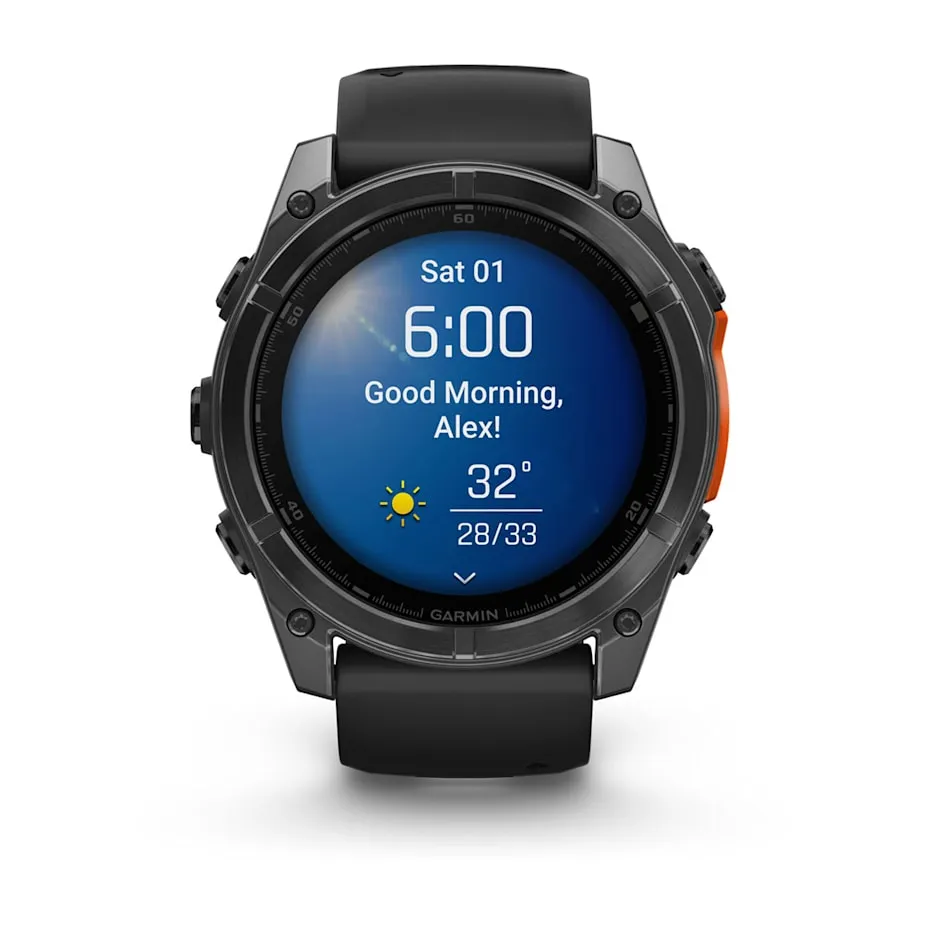 fēnix® 8 – 51 mm | AMOLED - Slate Grey with Black Silicone Band