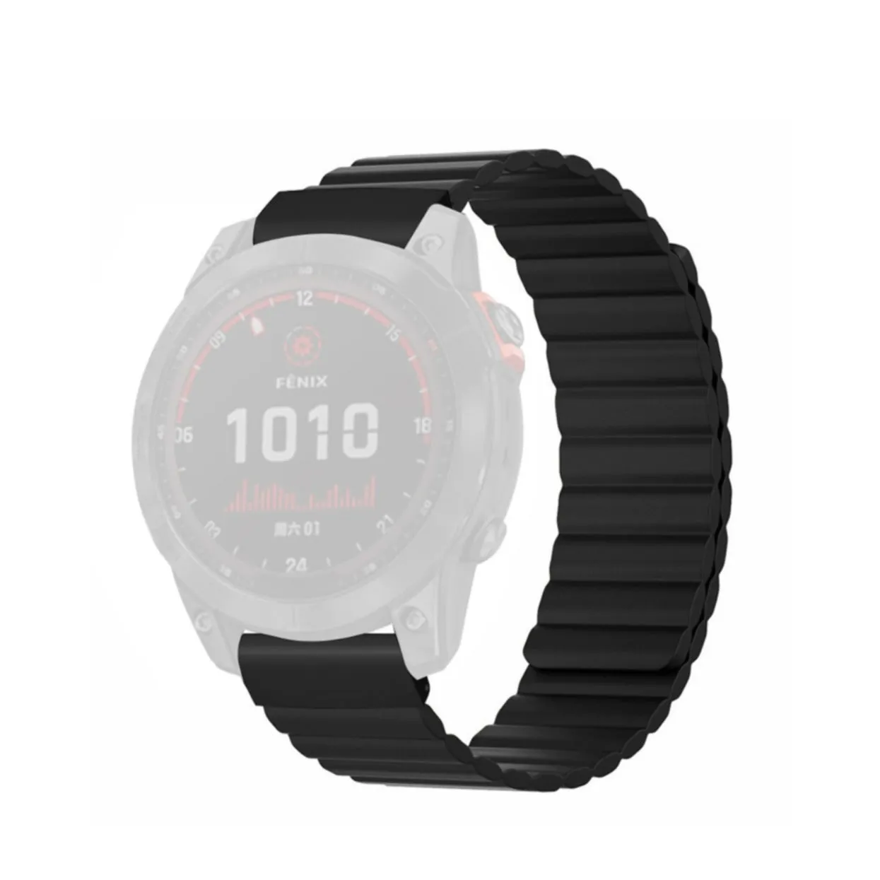 Garmin Fenix 5X Silicone Sport Magnetic Wristband - Black