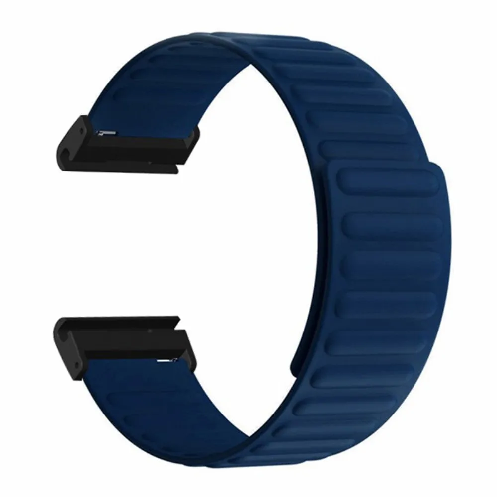 Garmin Fenix 7X Silicone Sport Magnetic Wristband - Dark Blue