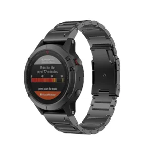 Garmin Fenix 7X Solar stainless steel sports bracelet with 26mm quick release (170-215 mm) - Black