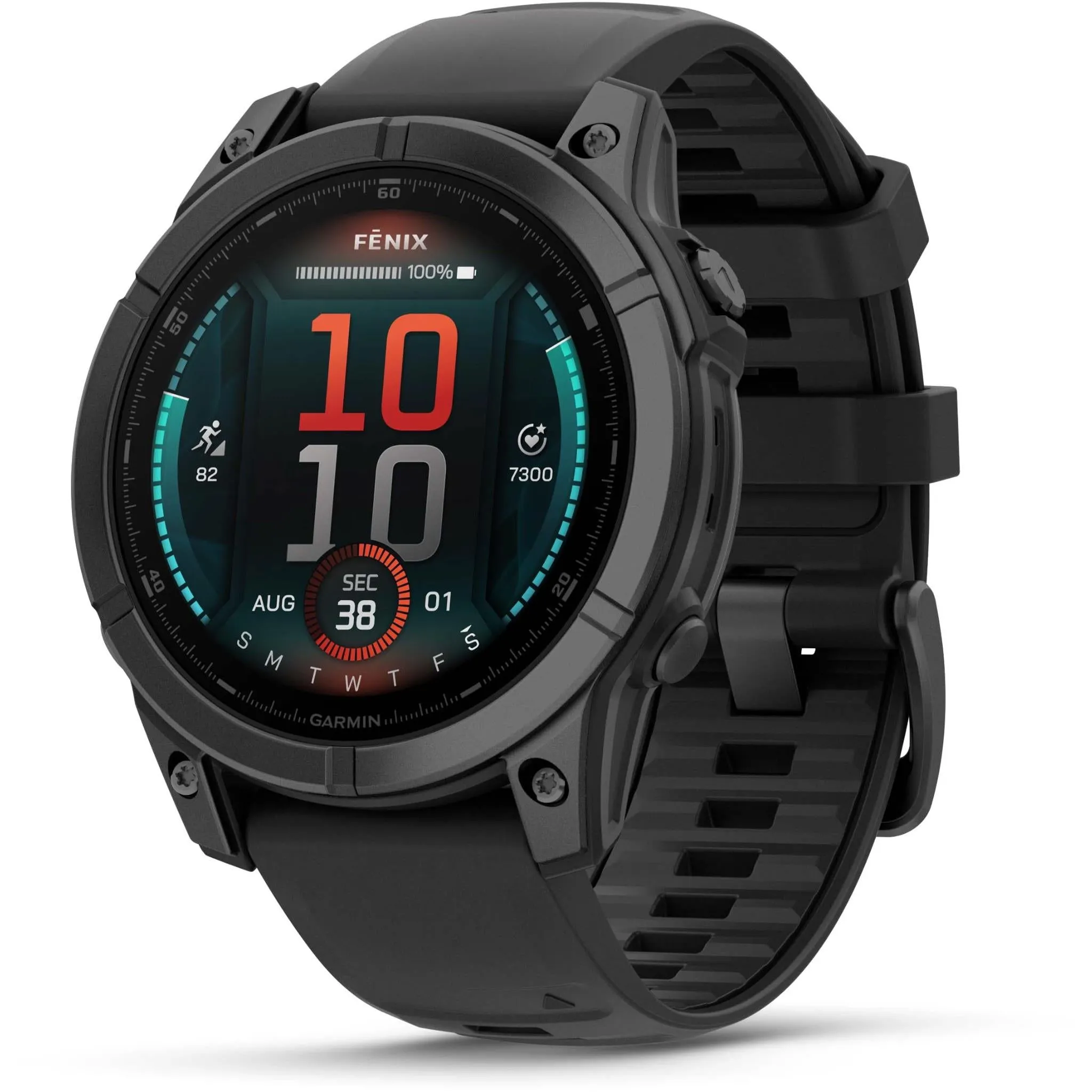 Garmin fenix® E 47mm Slate Grey Steel with Black Band